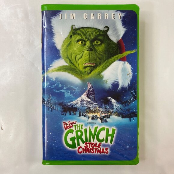 Dr Seuss How The Grinch Stole Christmas VHS Movie Jim Carrey Comedy Classic 2000 - Picture 2 of 4